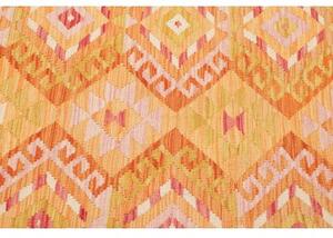 Tappeto Kilim Geometrico Arancione Giallo 125x174 Cm