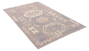 Tappeto Kilim Geometrico Malva Grigio 122x177 Cm