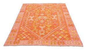 Tappeto Kilim Stilizzato Arancione Rosa 135x181 Cm