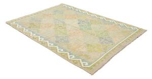 Tappeto Kilim Stilizzato Verde Salvia Azzurro 150x203 Cm