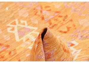 Tappeto Kilim Geometrico Arancione Rosa 128x185 Cm