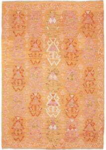 Tappeto Kilim Geometrico Arancione Rosa 128x185 Cm