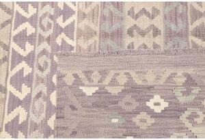 Tappeto Kilim Stilizzato Grigio Tortora Malva 177x241 Cm
