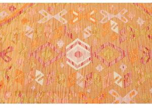 Tappeto Kilim Geometrico Arancione Rosa 129x176 Cm