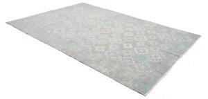 Tappeto Kilim Geometrico Azzurro Grigio Chiaro 202x296 Cm
