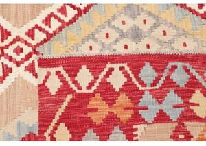 Tappeto Kilim Geometrico Rosso Beige 173x235 Cm