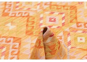 Tappeto Kilim Geometrico Arancione Giallo 125x174 Cm