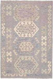 Tappeto Kilim Geometrico Malva Grigio 122x177 Cm