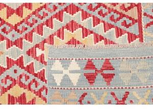 Tappeto Kilim Geometrico Rosso Azzurro 121x179 Cm