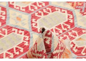 Tappeto Kilim Stilizzato Beige Rosso 127x189 Cm