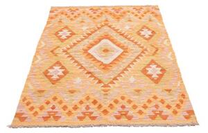 Tappeto Kilim Geometrico Arancione Beige 100x152 Cm