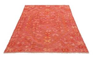 Tappeto Kilim Geometrico Terracotta Arancio 128x185 Cm