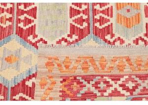 Tappeto Kilim Stilizzato Beige Rosso 127x189 Cm