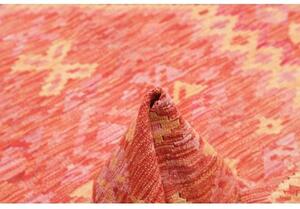 Tappeto Kilim Geometrico Rosso Arancione 121x175 Cm