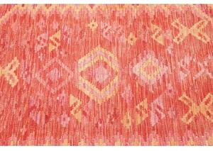 Tappeto Kilim Geometrico Rosso Arancione 121x175 Cm