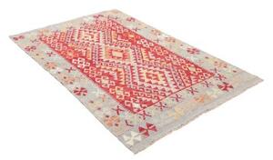 Tappeto Kilim Geometrico Rosso Azzurro 121x179 Cm