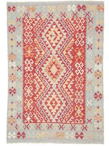 Tappeto Kilim Geometrico Rosso Azzurro 121x179 Cm