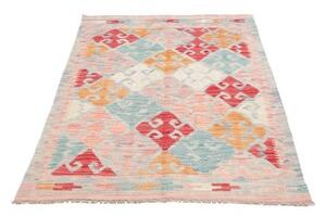 Tappeto Kilim Stilizzato Azzurro Rosa 101x149 Cm