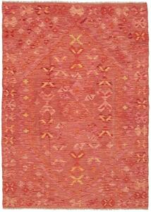 Tappeto Kilim Geometrico Terracotta Arancio 128x185 Cm