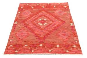 Tappeto Kilim Geometrico Corallo Avorio 100x155 Cm