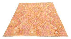 Tappeto Kilim Stilizzato Arancione Rosa 127x176 Cm