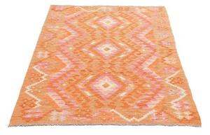 Tappeto Kilim Stilizzato Arancione Rosa 97x154 Cm