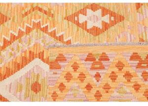 Tappeto Kilim Geometrico Arancione Beige 100x152 Cm