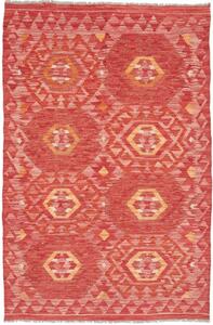 Tappeto Kilim Stilizzato Rosso Arancione 103x157 Cm