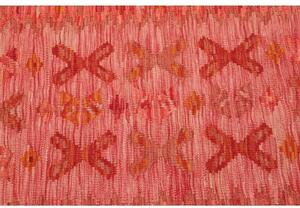 Tappeto Kilim Geometrico Rosso Mattone Arancione 100x147 Cm