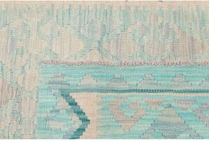 Tappeto Kilim Geometrico Azzurro Beige 95x154 Cm