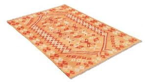 Tappeto Kilim Geometrico Arancione Avorio 101x151 Cm