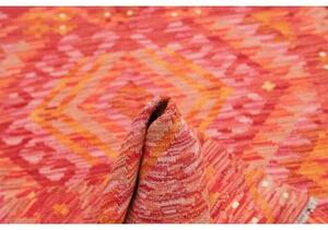 Tappeto Kilim Geometrico Rosso Arancione 98x153 Cm
