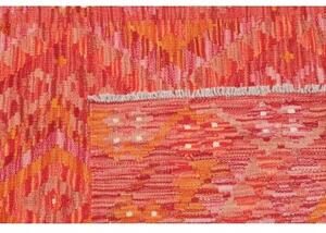 Tappeto Kilim Geometrico Rosso Arancione 98x153 Cm
