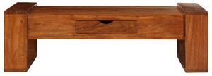 Tavolino da Salotto in Massello di Acacia 100x50x30 cm Marrone