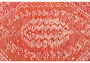 Tappeto Kilim Geometrico Rosso Corallo Avorio 105x146 Cm