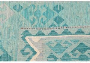 Tappeto Kilim Geometrico Turchese Azzurro 105x149 Cm