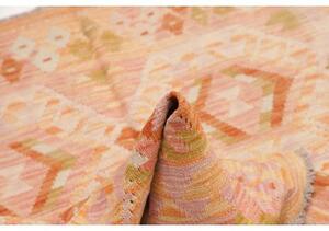 Tappeto Kilim Geometrico Arancione Avorio 106x146 Cm