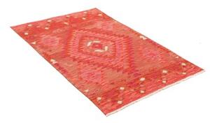 Tappeto Kilim Geometrico Corallo Avorio 100x155 Cm