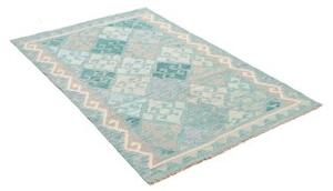 Tappeto Kilim Geometrico Azzurro Grigio 99x149 Cm