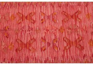 Tappeto Kilim Geometrico Rosso Corallo Arancione 98x150 Cm