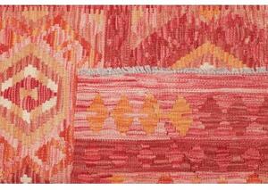 Tappeto Kilim Geometrico Rosso Beige 95x153 Cm