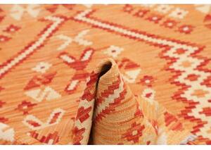 Tappeto Kilim Geometrico Arancione Avorio 101x151 Cm