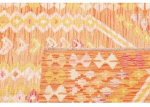 Tappeto Kilim Stilizzato Arancione Beige 103x151 Cm
