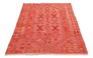 Tappeto Kilim Geometrico Rosso Mattone Arancione 100x147 Cm