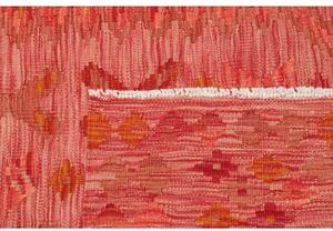 Tappeto Kilim Geometrico Rosso Mattone Arancione 100x147 Cm