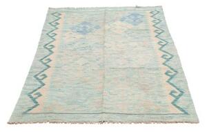 Tappeto Kilim Geometrico Azzurro Beige 95x154 Cm