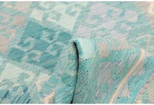 Tappeto Kilim Geometrico Azzurro Grigio 99x149 Cm