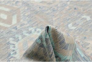 Tappeto Kilim Geometrico Azzurro Beige 201x296 Cm