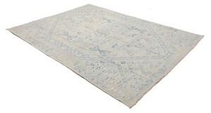 Tappeto Kilim Stilizzato Beige Azzurro 185x247 Cm