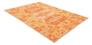 Tappeto Kilim Geometrico Arancione Giallo 177x250 Cm